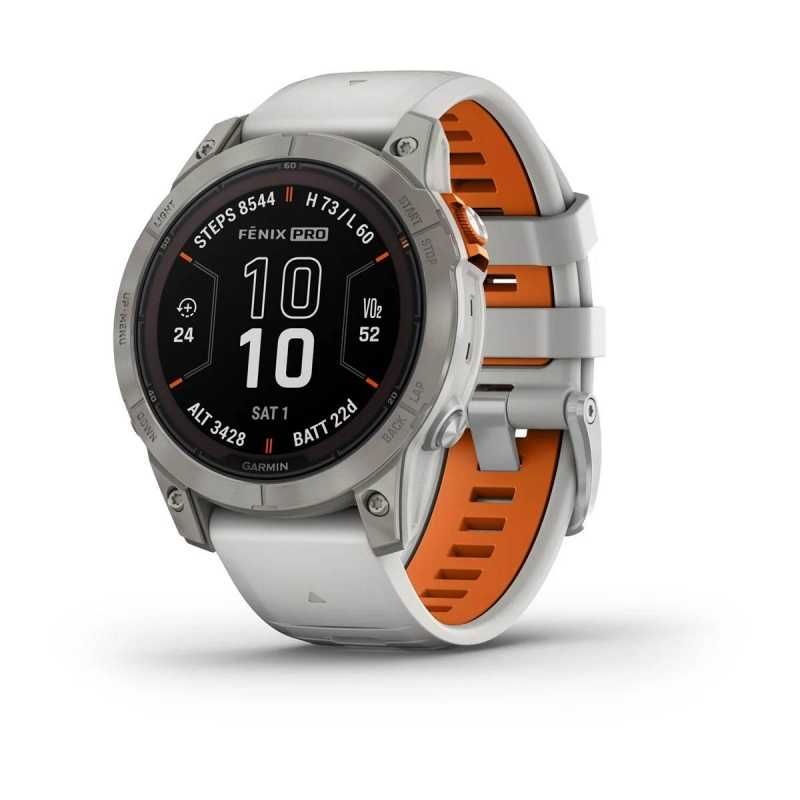 Годинник Garmin Fenix 7 Pro  Sapphire Solar Titan w. Fog Gray/Ember OB