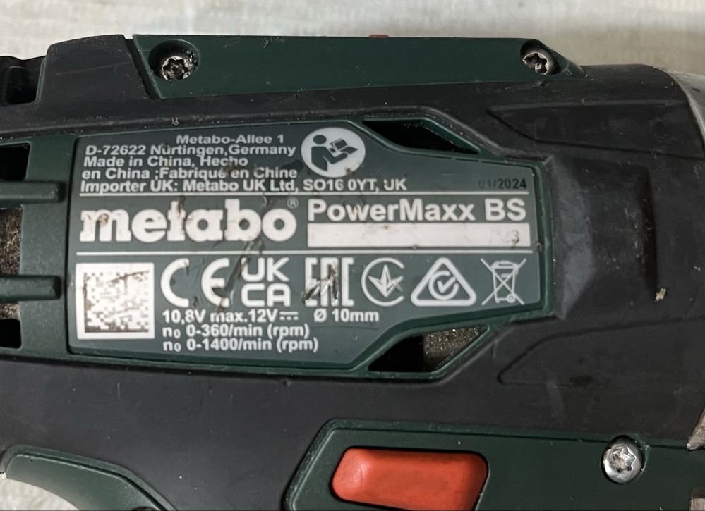 Шуруповерт → Metabo PowerMaxx BS + ДВА АКБ та КЕЙС | 2024 р.
