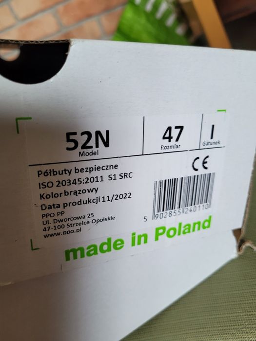 Buty  robocze ochronne PPO  52 N.