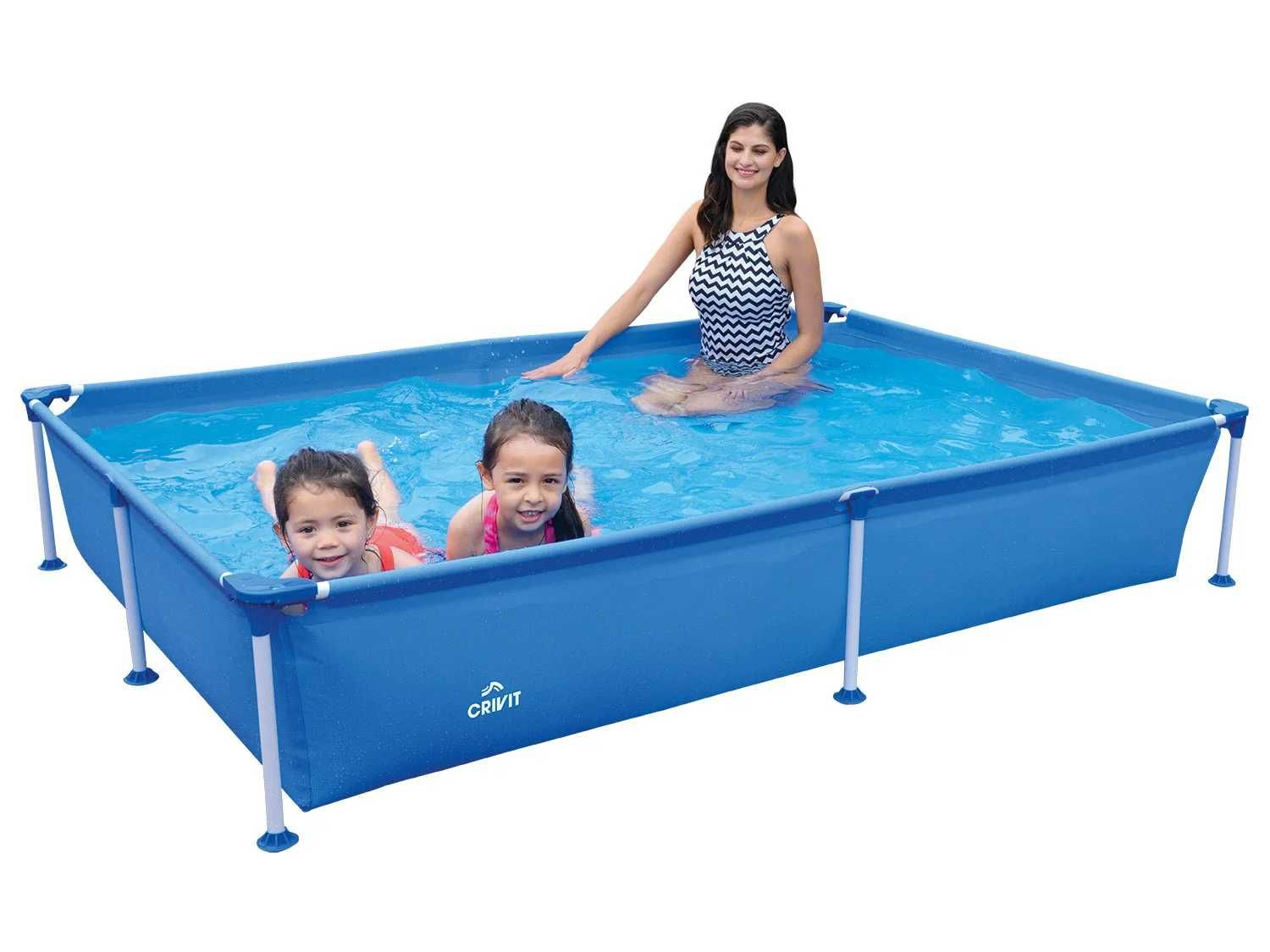 CRIVIT Basen Metal Frame, 228 x 159 x 42 cm