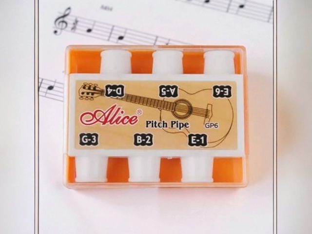 Kamerton do strojenia gitary stroik dmuchany 6 dźwięków