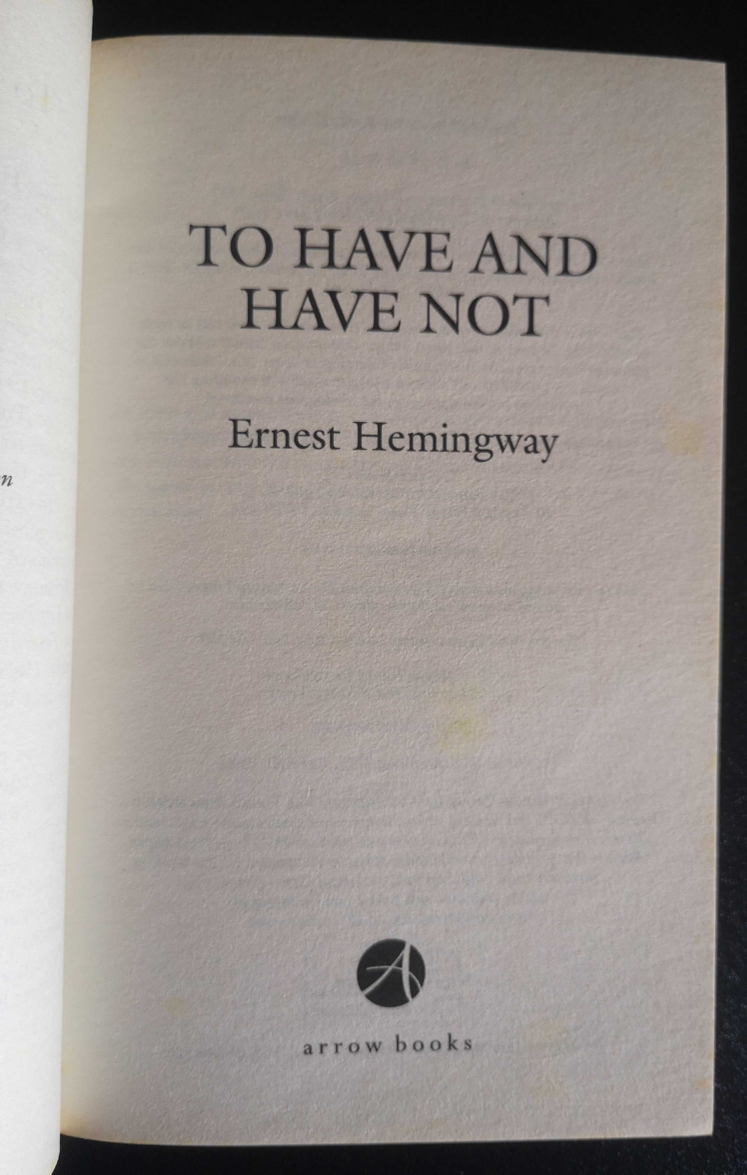 "To Have and Have Not" de  Ernest Hemingway