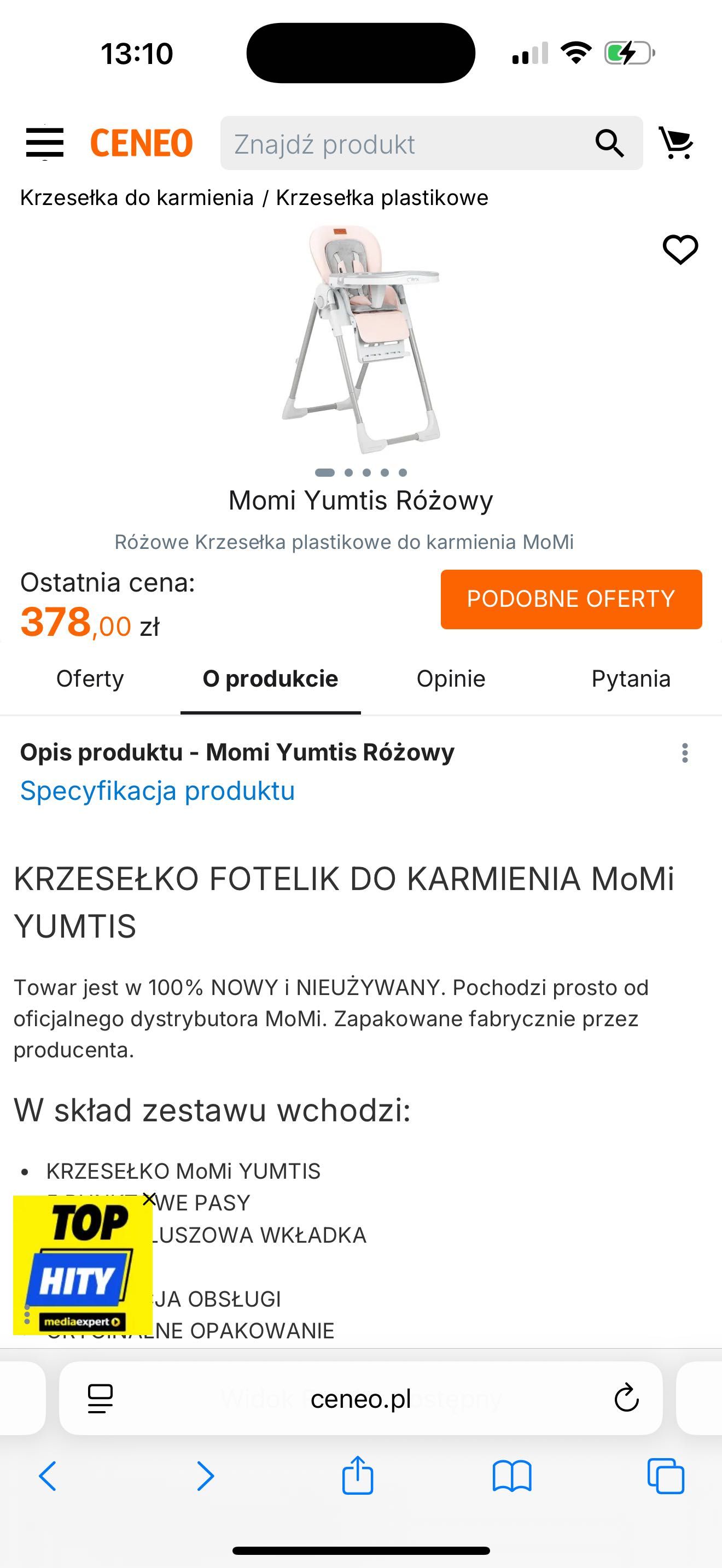 Krzesełko do karmienia dla dzieci