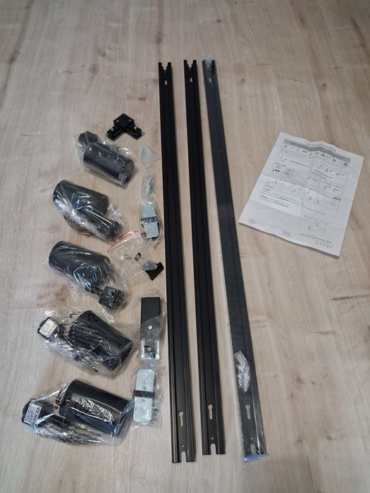 Qazqa Nowoczesny system szynowy czarny 5 reflektorów 1 fazowe GU10