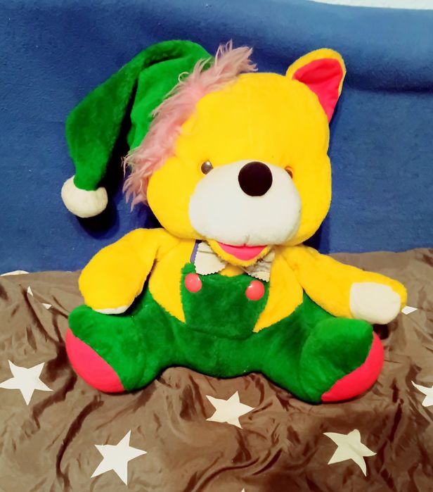 Miś pluszowy, pluszak żółto-zielony