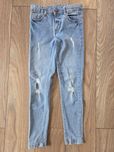 Spodnie jeans z przetarciami r. 128
