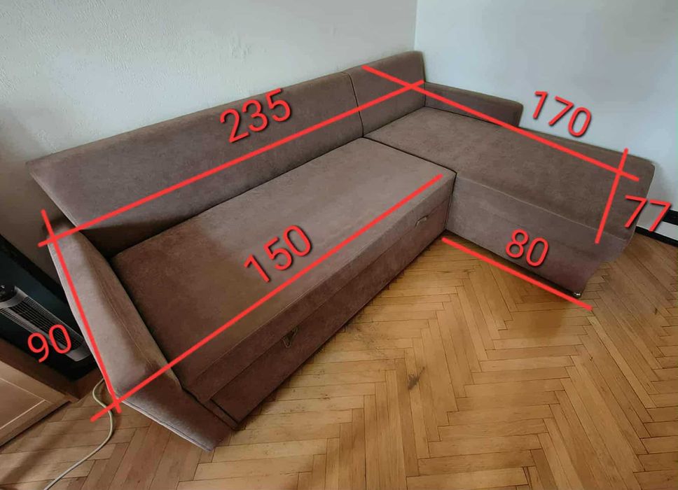Narożnik z funkcją spania