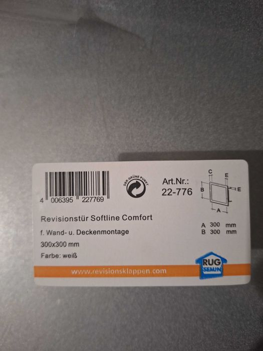 Drzwiczki rewizyjne metalowe lakierowane 30×30 Klik-klak