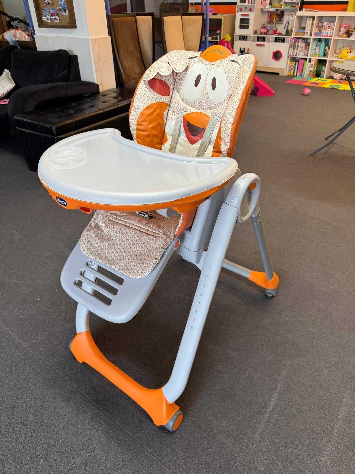 Cadeira da papa Chicco Polly2Start - Fancy Chicken Laranja.
