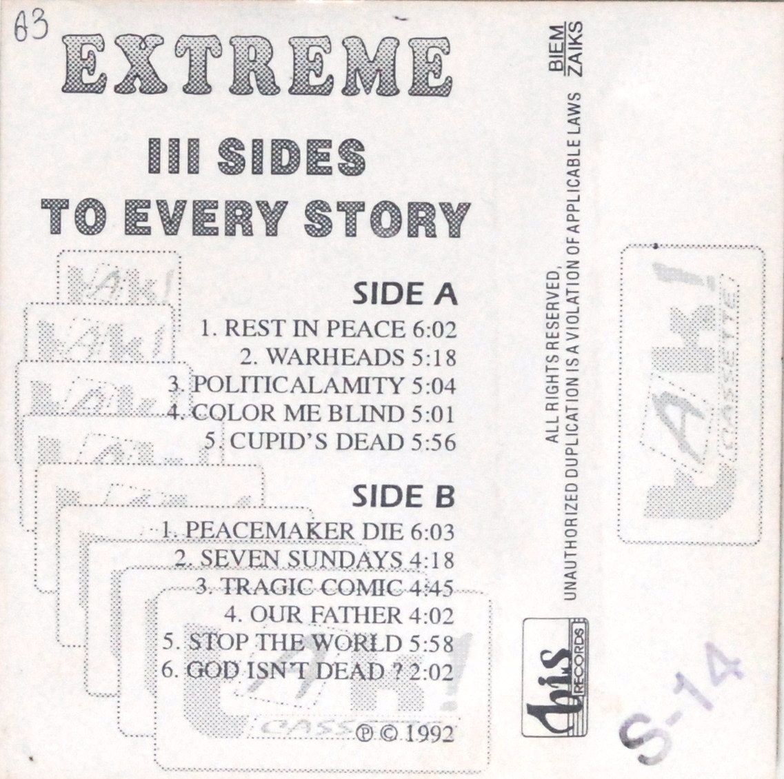 Extreme - III Sides To Every Story (kaseta) BDB