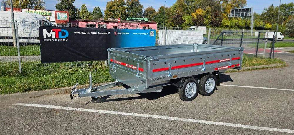 TEMARED TRANSPORTER 3015/2  przyczepa 304x153x30cm 2 osiowa wszystkie burty otwierane