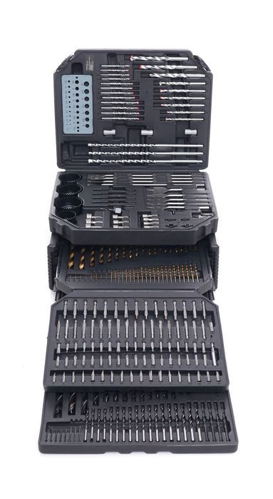 Komplet otwornic, dłut, bitów 300el. KD998