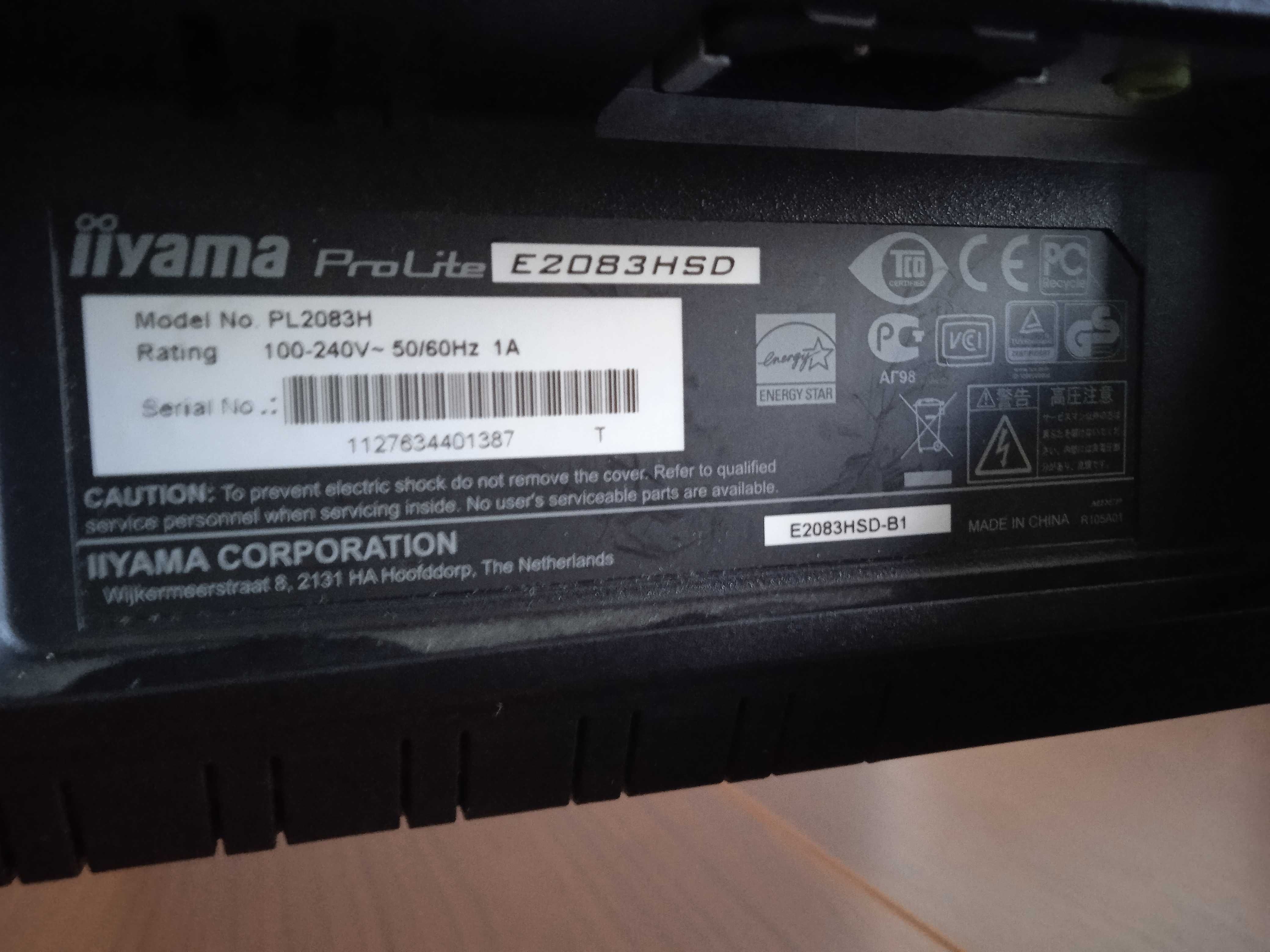iiyama Prolite E2083HSD Monitor komputerowy
