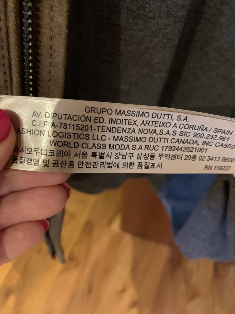 Kurtka zamszowa Massimo Dutti 164