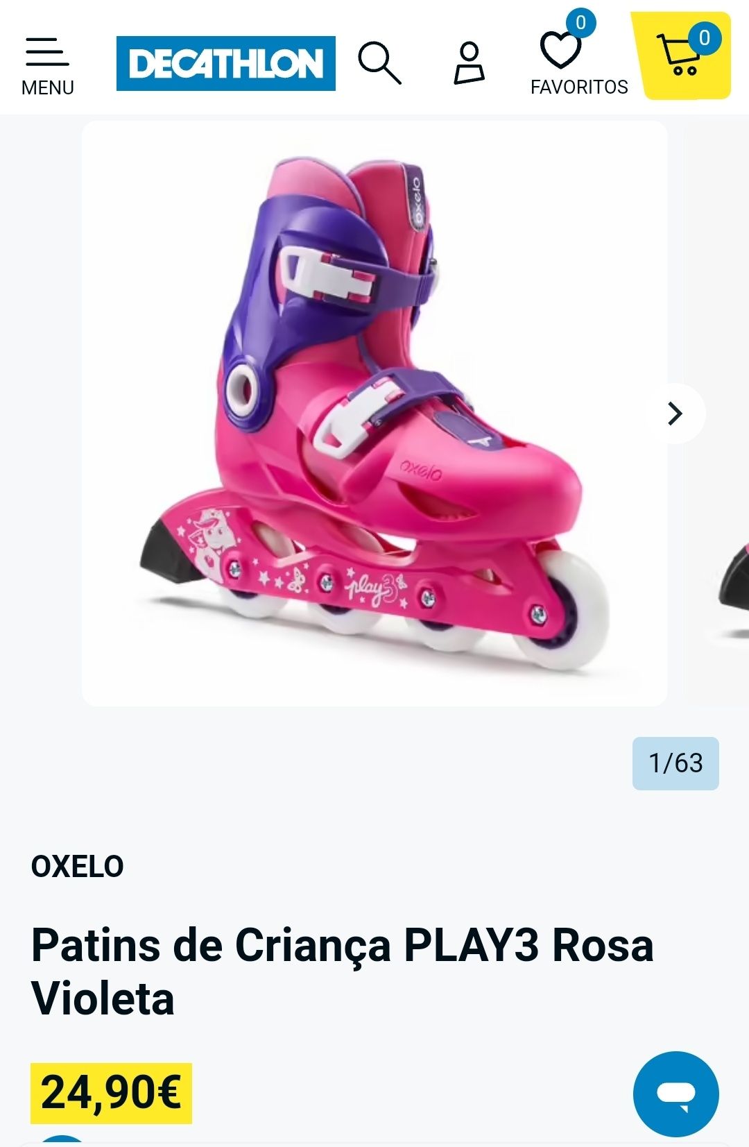 Patins em linha menina