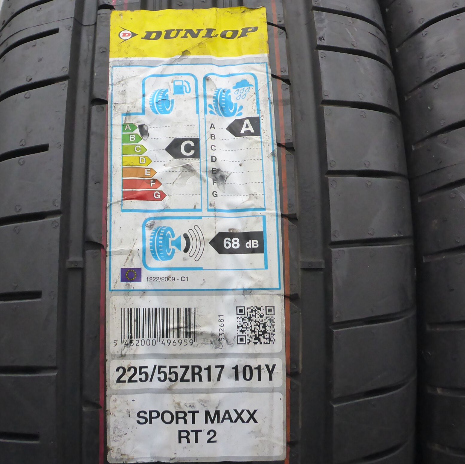 Opony 225/55/17 Dunlop 225/55R17 101Y Sport Rt2 Letnie 2018 Nieużywane