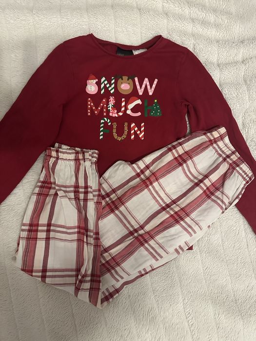 Pizama swieteczna dla dzieczynki rozmiar 134/140- jak nowa