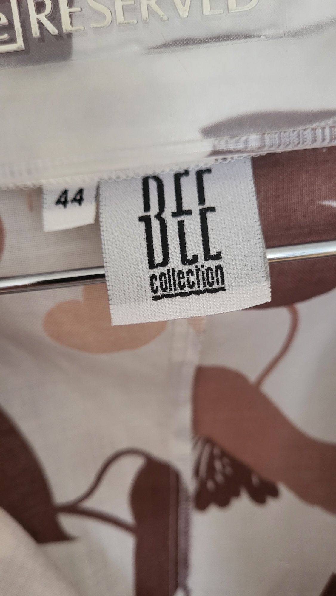 BEE Collection ciekawa sukienka komunię wesele * nabłyszczany len _ 44