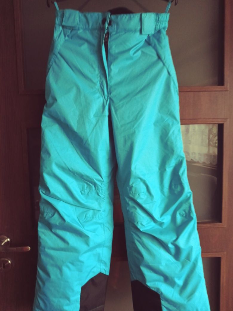 Spodnie narciarskie turkus 134-140 dziewczece