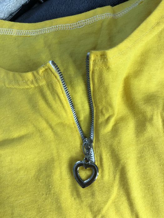 Top - crop top żółty