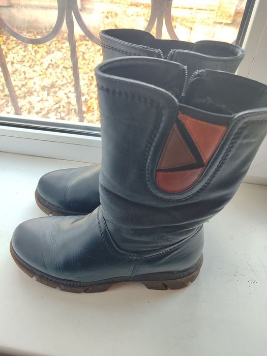 Сапоги жіночі зимові шкіра 39 р.