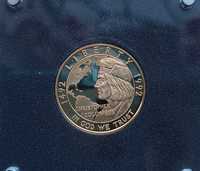 Pamiątkowa złota pięciodolarówka "Krzysztof Kolumb 5 dolarów USA w 199