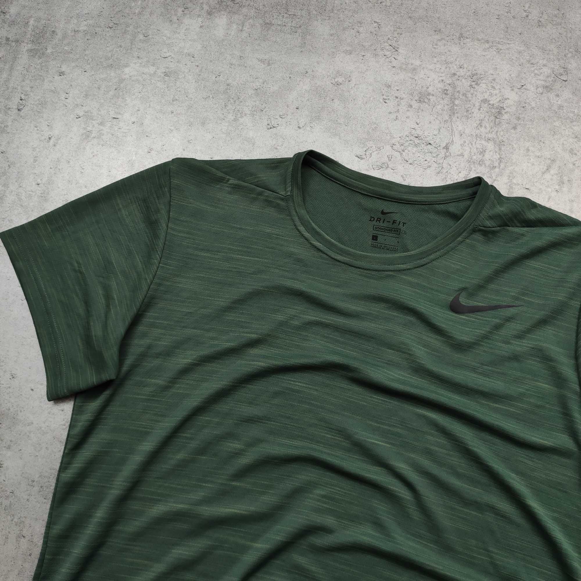 MĘSKA Koszulka PREMIUM Zielona Dri-Fit Trening Nike Bieganie Active