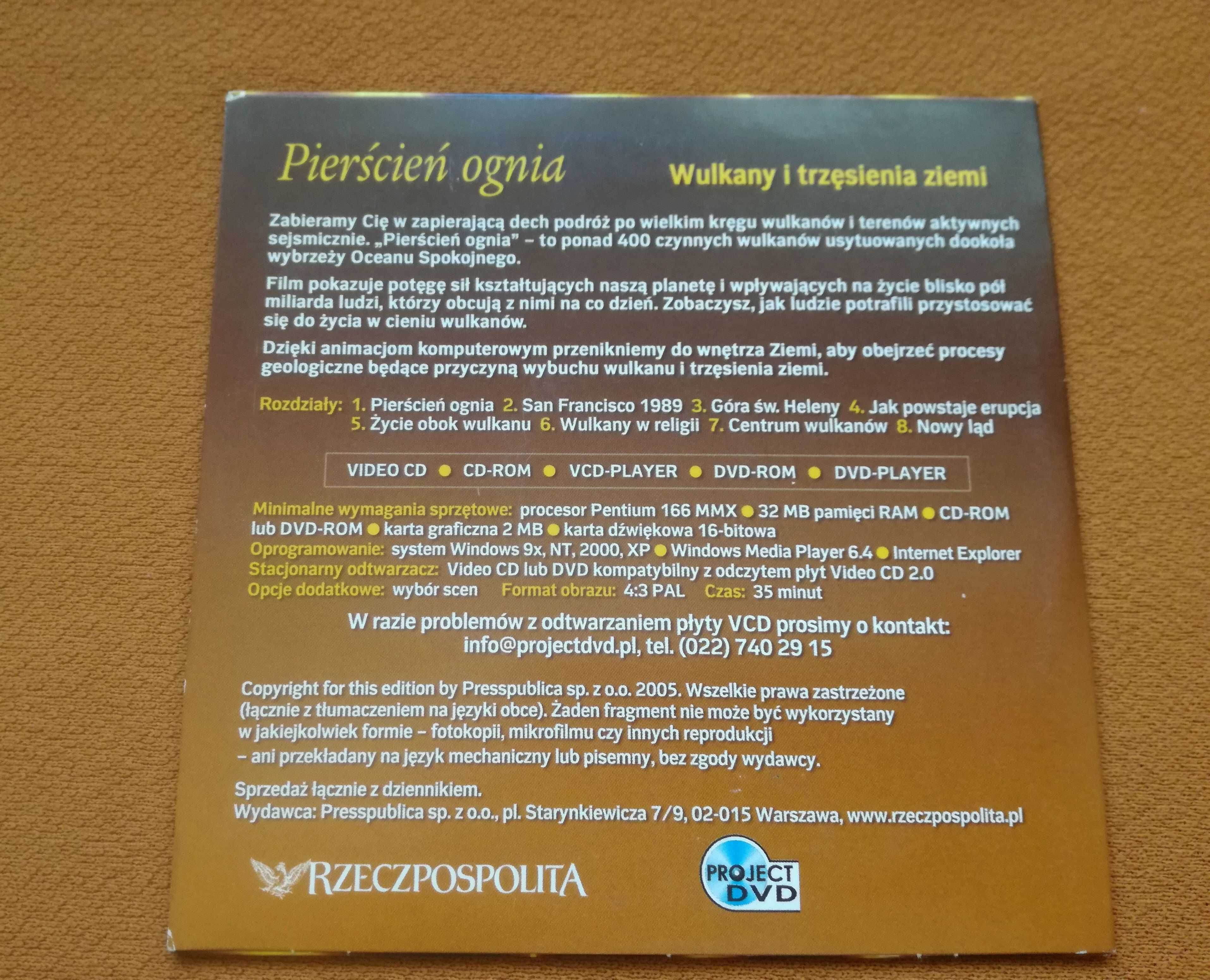 Pierścień ognia - Wulkany i trzęsienia ziemi.Płyta DVD