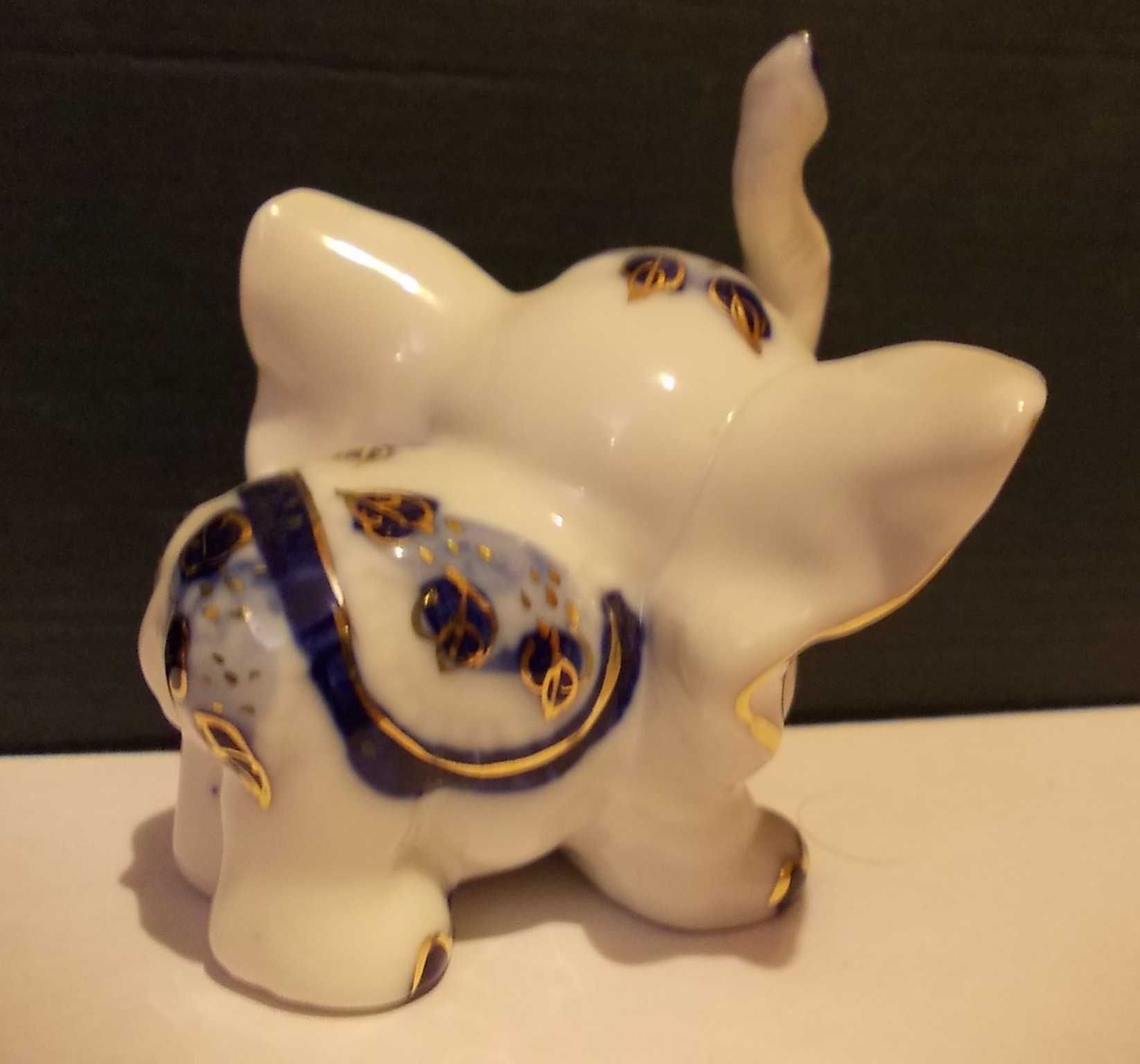 Porcelana - słoń / słonik (9 cm)