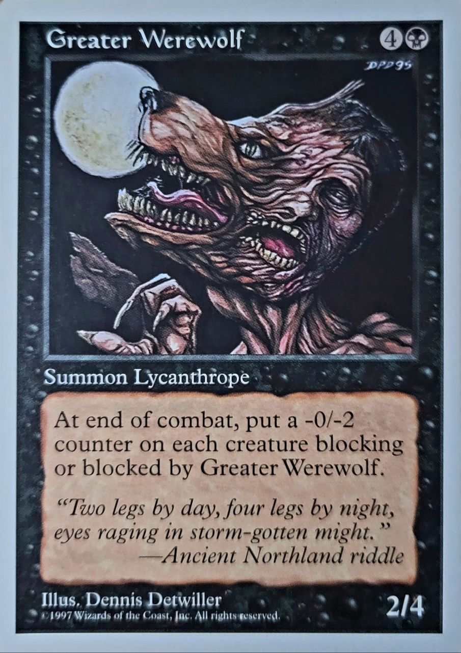 Magic the Gathering  - Greater Werewolf  - 5th Edition