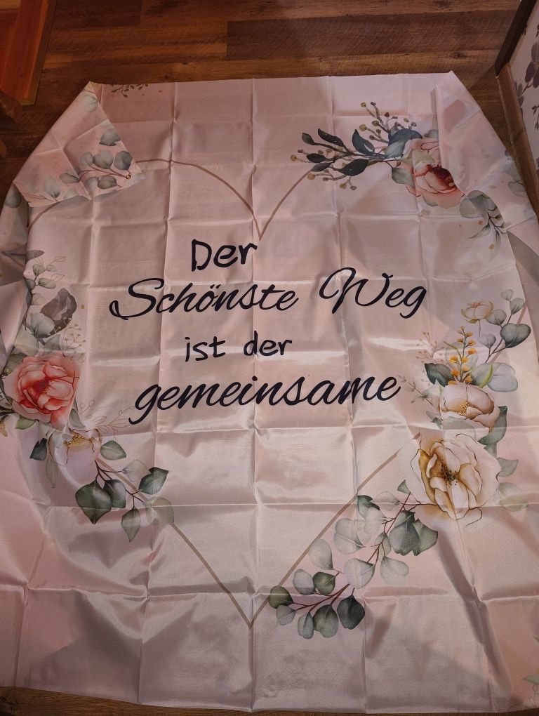 Baner wytnij serce na ślub, zaręczyny