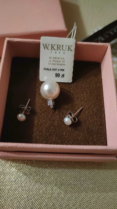 Nowy Komplet biżuterii - perły