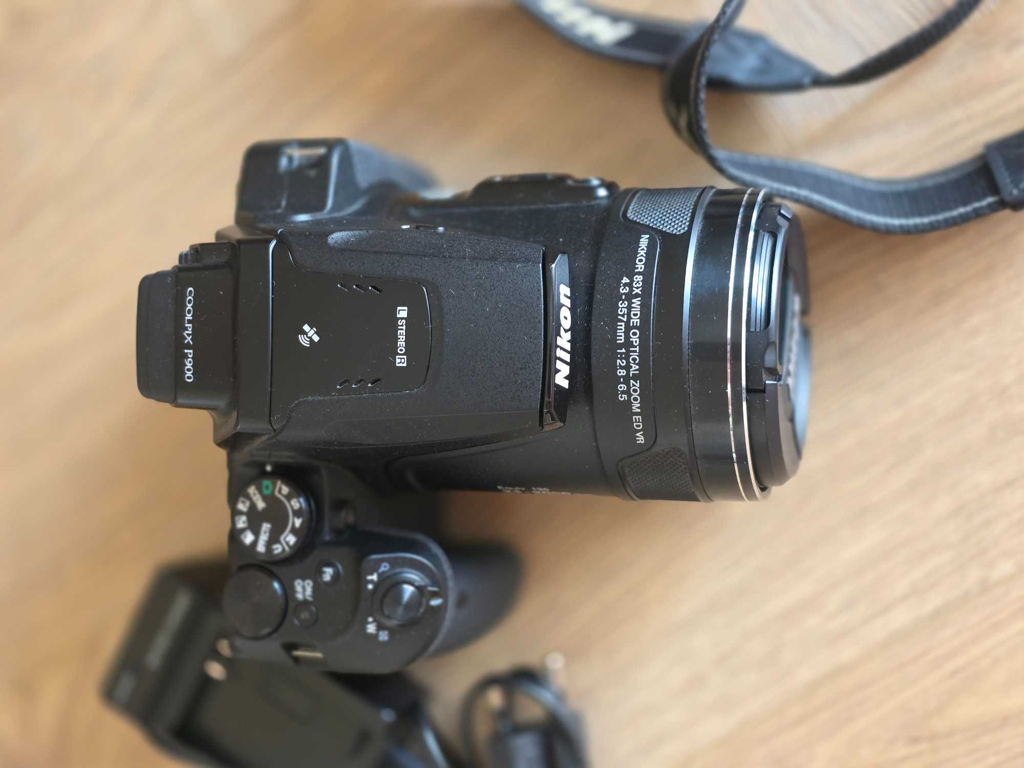 Aparat Nikon Coolpix P900 ultrazoom optyczny 83x bdb karta filtr UV