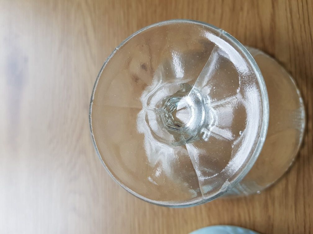 Pucharek cukiernica zestaw 3 sztuki medaliony Ząbkowice szklo