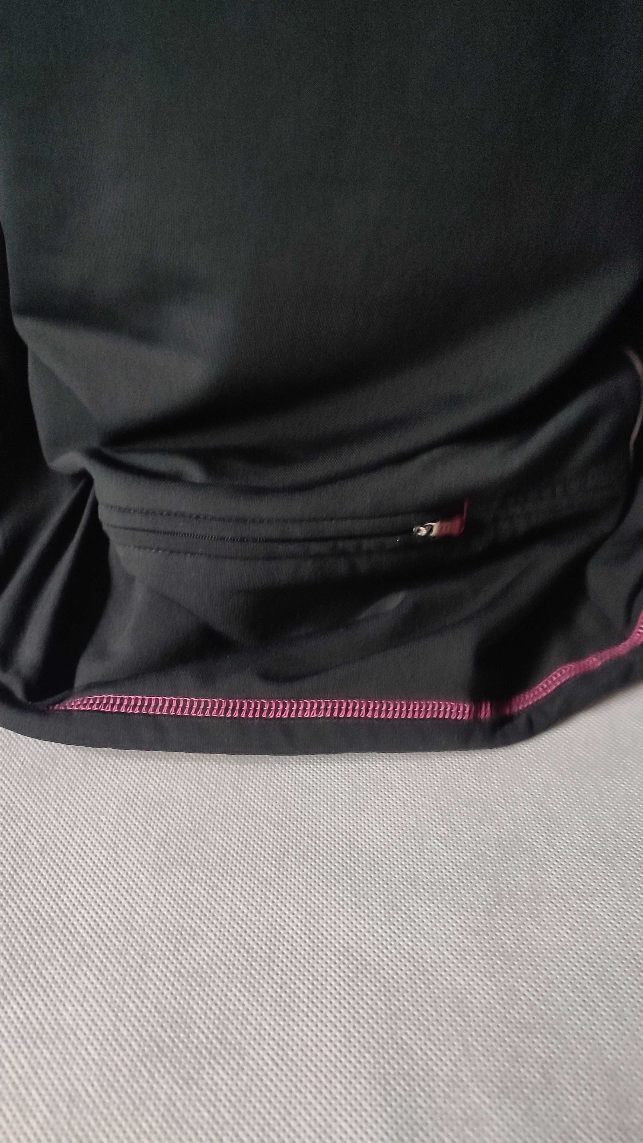 Sportowa bluza z kapturem dekolt na zamek damska sport fitness 36/38