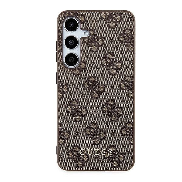Etui Guess 4G Metal Gold Logo na Samsung Galaxy A35 - brązowe