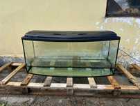 Akwarium profilowane panoramiczne ok 200l wymiary:120x30-40x50 z pokry