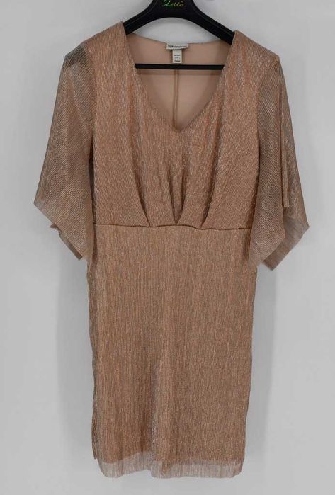 Sukienka wizytowa z asymetrycznymi rękawami Bonprix 40/42