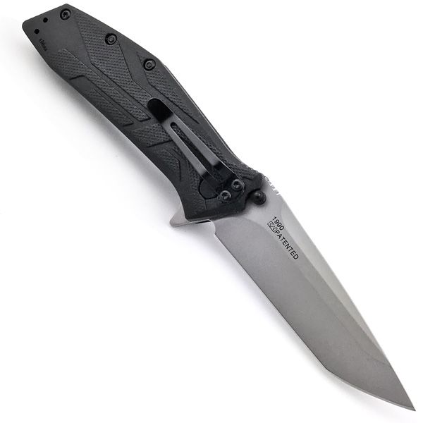 Нож Kershaw Brawler Tanto 1990 : Чорний з чорним клинком