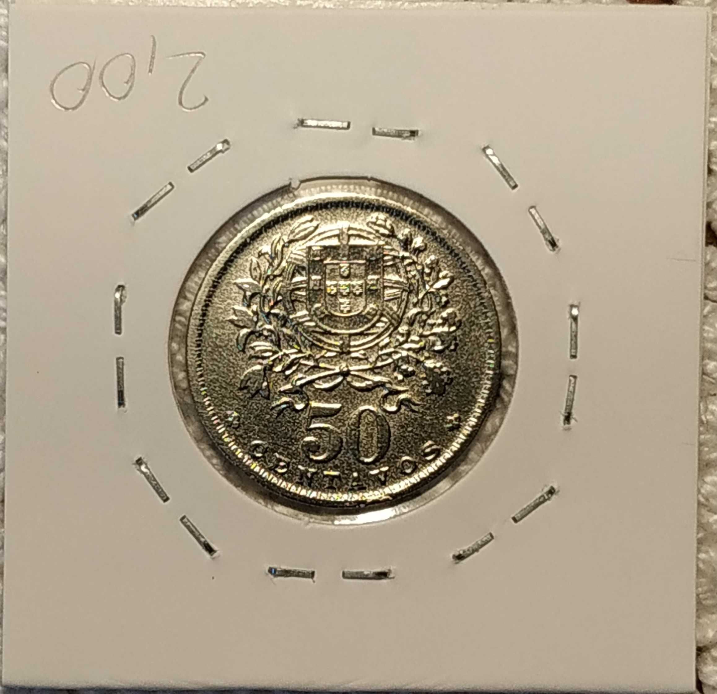 Portugal - moeda de 50 centavos de 1956