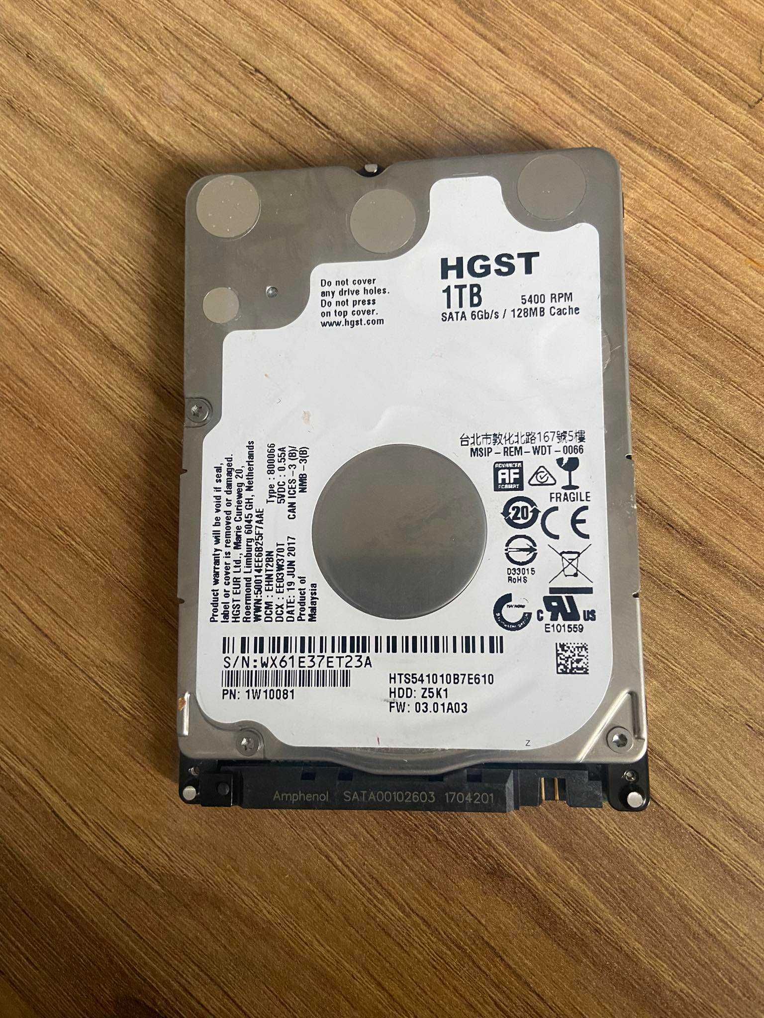 Dysk HDD HGST 2.5 cala do laptopa 1000 GB