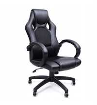 SONGMICS OBG56B Регульоване офісне крісло з екошкіри чорного кольору