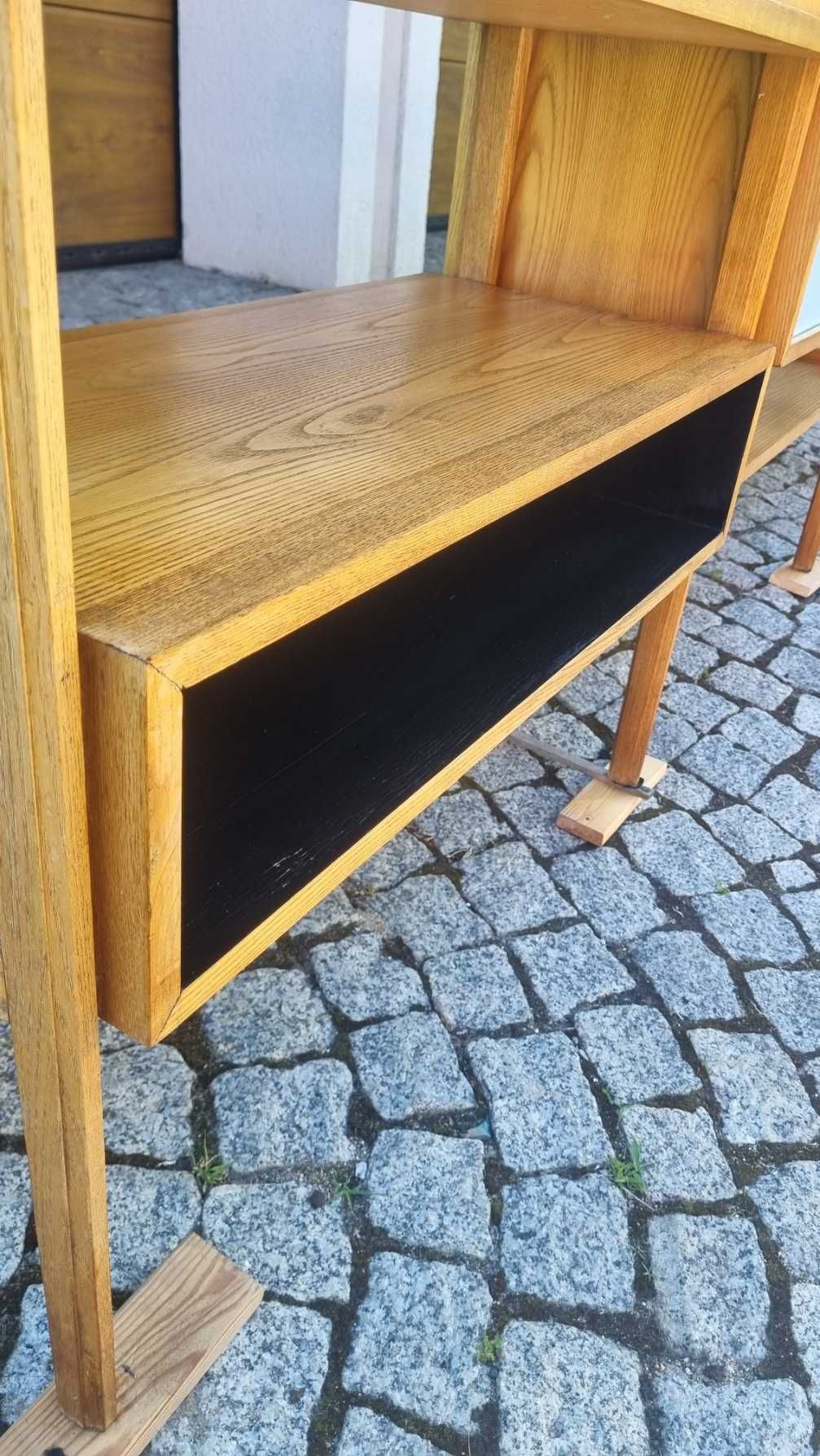 Regał modułowy proj. R. Hałas Polska lata 60 klasyk Design PRL