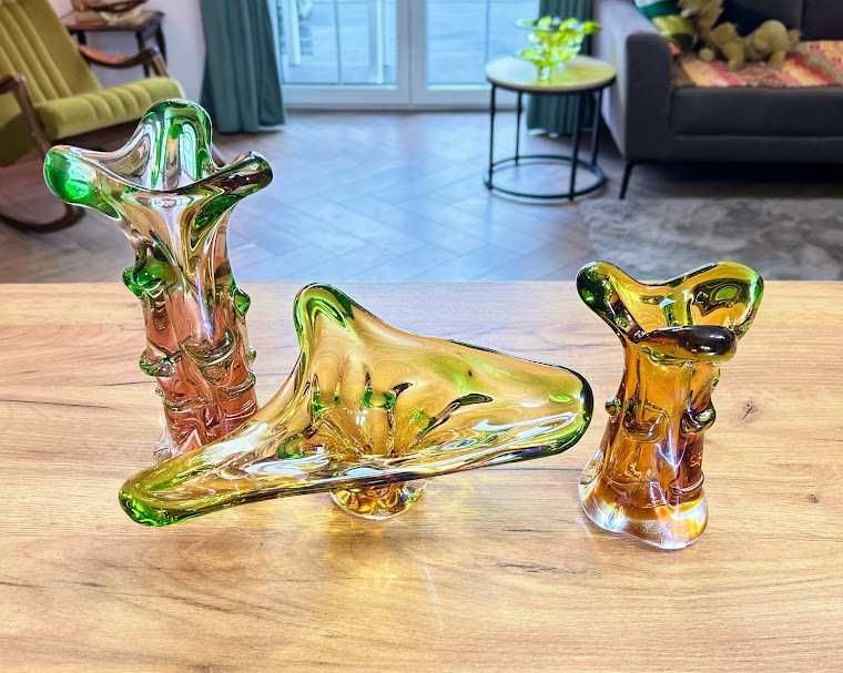 Wazon „Niagara” Františka Zemka dla Mstišov Glass Union czeskie szkło