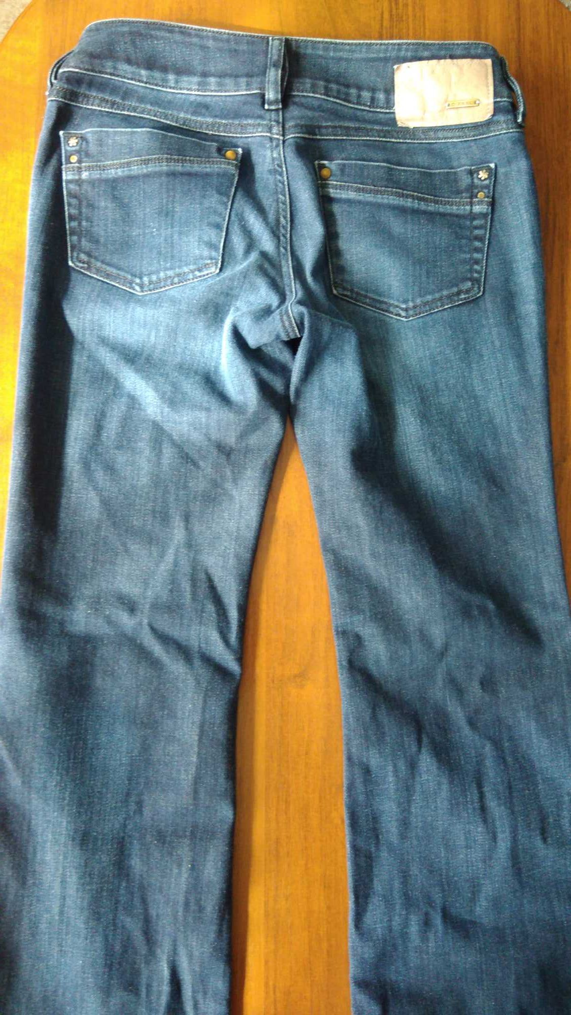 spodnie damskie jeansy Diesel 27/ 30 granatowe bootcut roz S