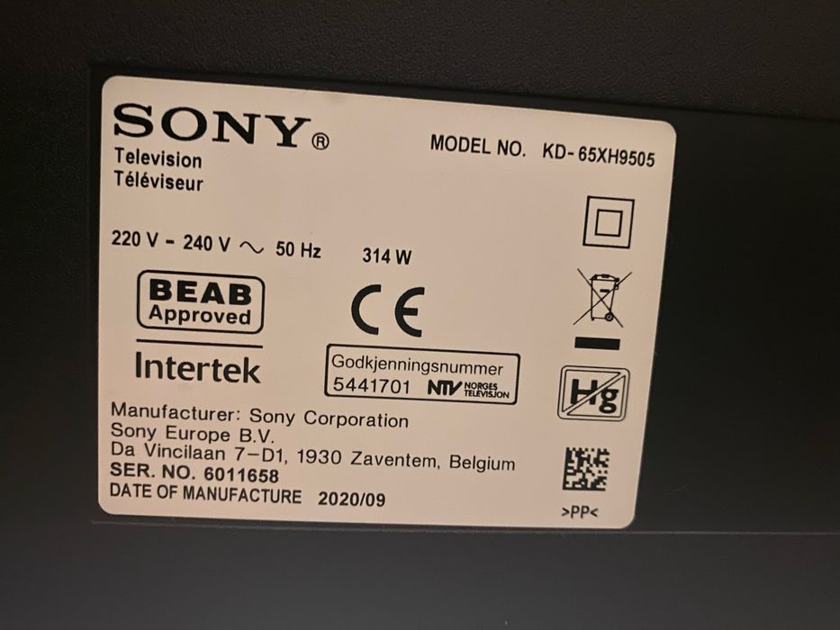 Tv Sony Bravia 65cali