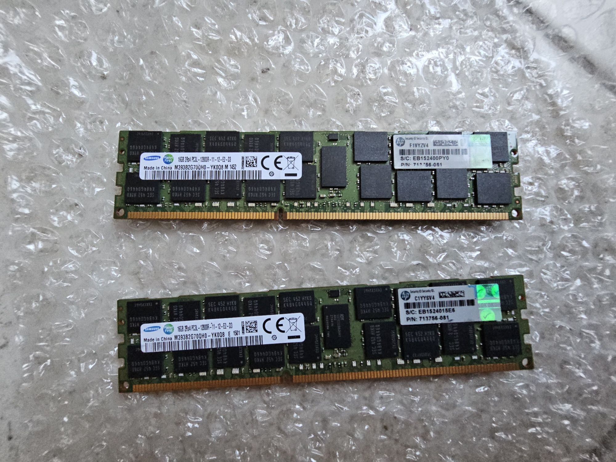 Серверна оперативна память 16GB 16GB 2Rx4 PC3L-12800R DDR3 1600