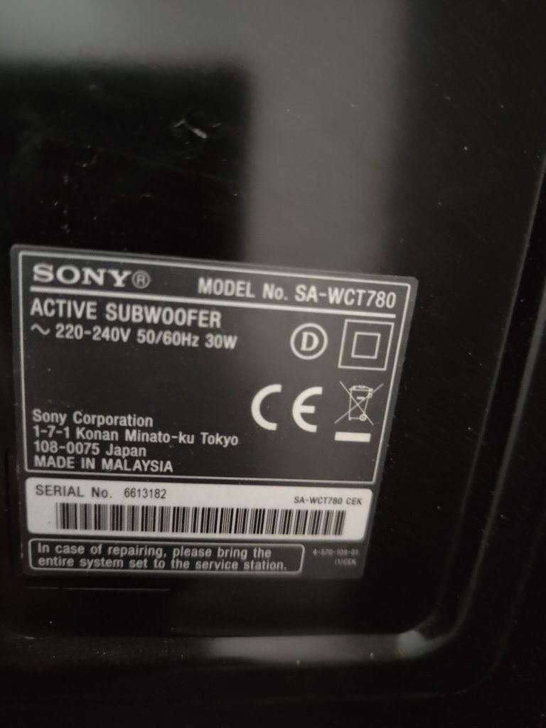 Soundbar Sony z subwoofer