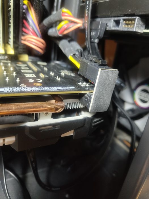 Угловой ATX переходник 8pin, 6pin для видеокарты.