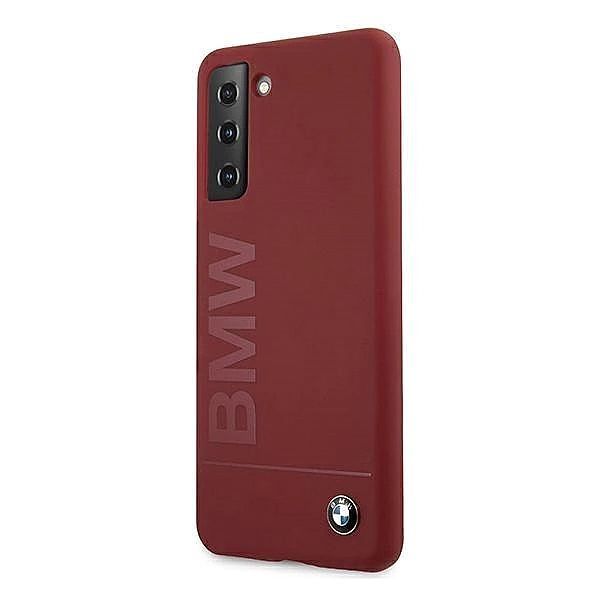 Etui Bmw Silicone Signature Logo na Samsung Galaxy S21+ - czerwone